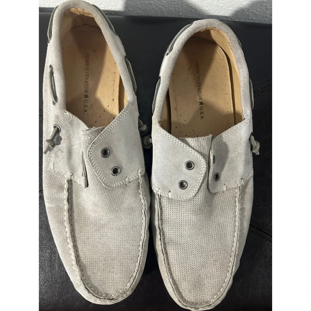JOHN VARVATOS‎ men's grey SIZE 13 loafers